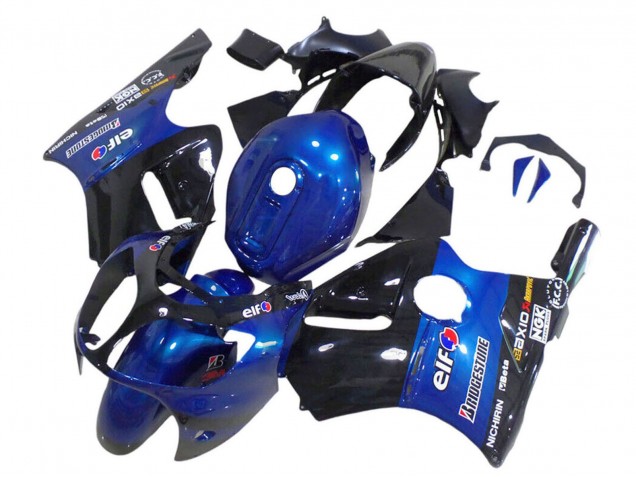 Carenagens Moto Kawasaki ZX12R 2000-2001 - Azul Preto Brilhante Elf Bridgestone