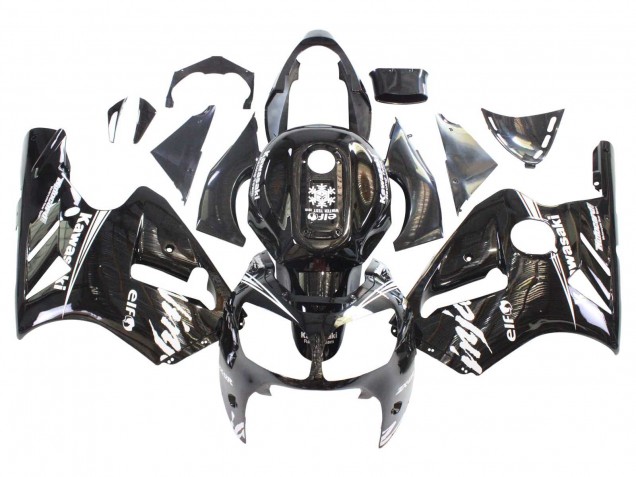 Carenagens Moto Kawasaki ZX12R 2000-2001 - Preto Brilhante Branco Elf Neve