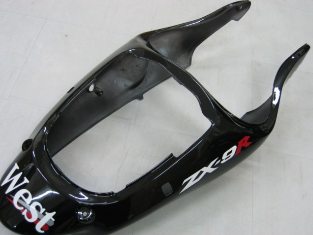 Carenagens Moto Kawasaki ZX9R 2000-2001 - Preto Brilhante Branco West