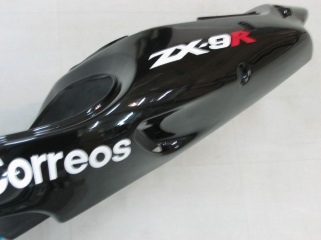 Carenagens Moto Kawasaki ZX9R 2000-2001 - Preto Brilhante Branco West