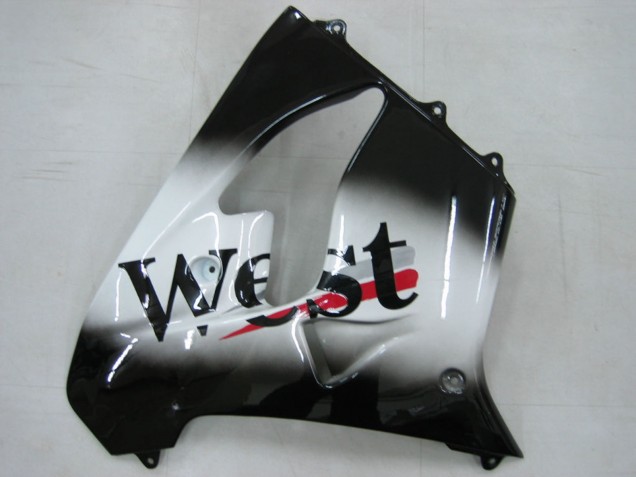 Carenagens Moto Kawasaki ZX9R 2000-2001 - Preto Brilhante Branco West