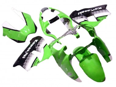 Carenagens Moto Kawasaki ZX9R 2000-2001 - Verde Branco Preto