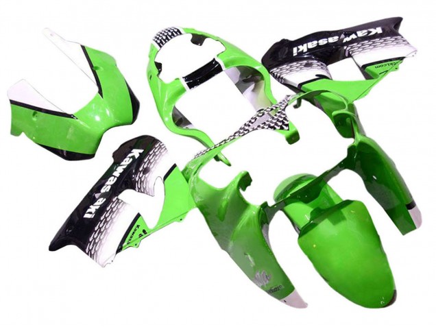Carenagens Moto Kawasaki ZX9R 2000-2001 - Verde Branco Preto