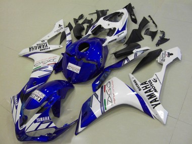 Carenagens Moto Yamaha YZF R1 2007-2008 - Branco Azul Becker Motul