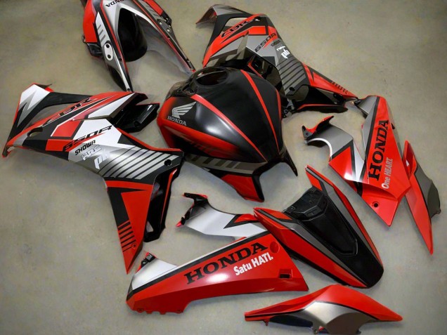 Carenagens Moto Honda CBR650R 2019-2020 - Prata Vermelho Preto Brilhante