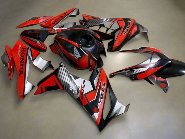 Carenagens Moto Honda CBR650R 2019-2020 - Prata Vermelho Preto Brilhante
