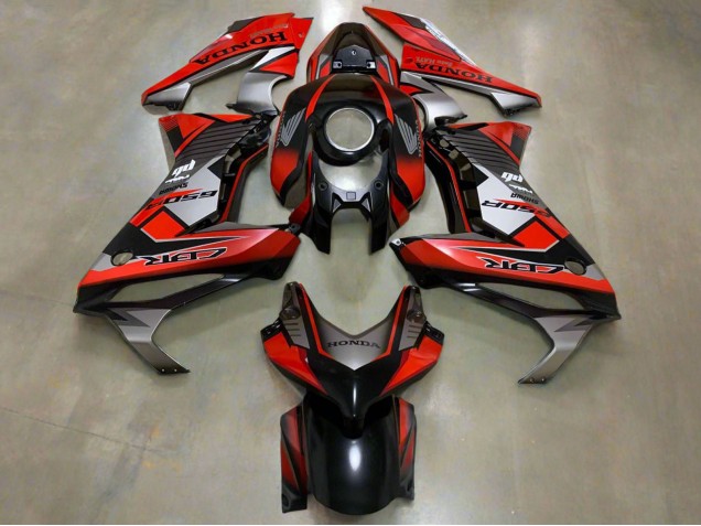 Carenagens Moto Honda CBR650R 2019-2020 - Prata Vermelho Preto Brilhante