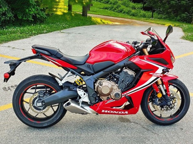 Carenagens Moto Honda CBR650R 2019-2020 - Vermelho Branco Preto Listra