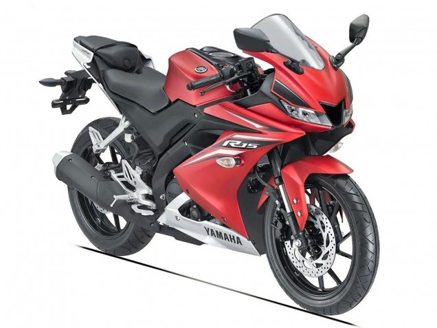 Carenagens Moto Yamaha YZF R15 2018-2024 - Vermelho Fosco Preto