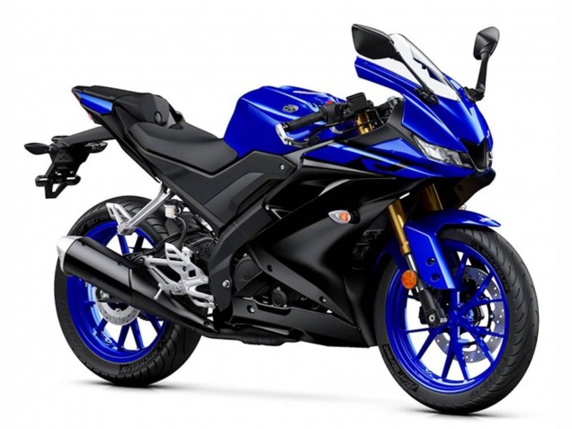 Carenagens Moto Yamaha YZF R15 2018-2024 - Azul Preto Fosco