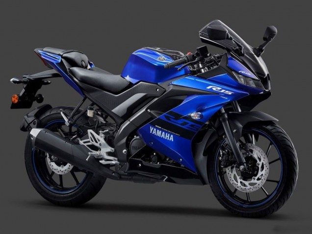 Carenagens Moto Yamaha YZF R15 2018-2024 - Azul Preto Branco