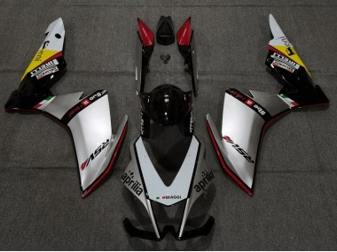 Carenagem Moto Aprilia RSV4 1000 2009-2015 - Prata Vermelho Preto Amarelo