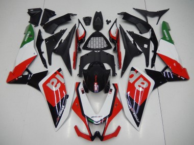 Carenagens Moto Aprilia RSV4 1000 2009-2015 - Vermelho Branco Preto Verde Cinzento