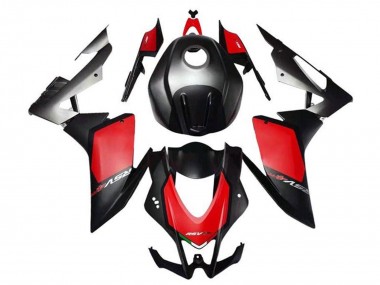 Kits Carenagem Moto Aprilia RSV4 1000 2009-2015 - Preto Fosco Vermelho Cinzento