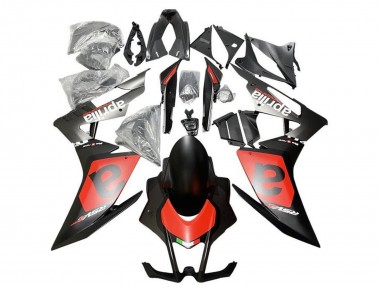 Carenagens Moto Aprilia RSV4 1000 2009-2015 - Preto Fosco Vermelho Branco