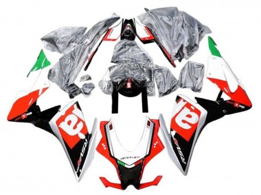 Carenagens Moto Aprilia RSV4 1000 2009-2015 - Vermelho Preto Prata Verde