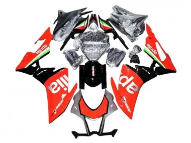 Carenagens Moto Aprilia RSV4 1000 2009-2015 - Vermelho Prata Preto Verde Branco