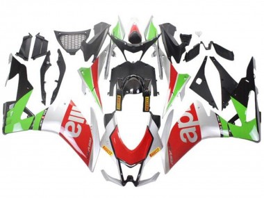 Carenagens Moto Aprilia RSV4 1000 2009-2015 - Prata Vermelho Verde