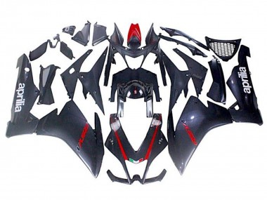 Carenagens Moto Aprilia RSV4 1000 2009-2015 - Preto Falso Fibra de Carbono Vermelho