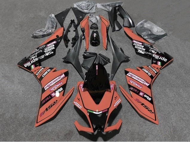 Carenagens Moto Aprilia RSV4 1000 2009-2015 - Laranja Preto