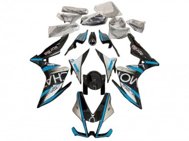 Carenagens Moto Aprilia RSV4 1000 2009-2015 - Prata Preto Azul