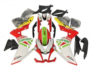 Carenagens Moto Aprilia RSV4 1000 2009-2015 - Branco Vermelho Verde Amarelo