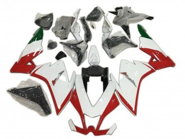 Carenagens Moto Aprilia RSV4 1000 2009-2015 - Vermelho Branco Verde