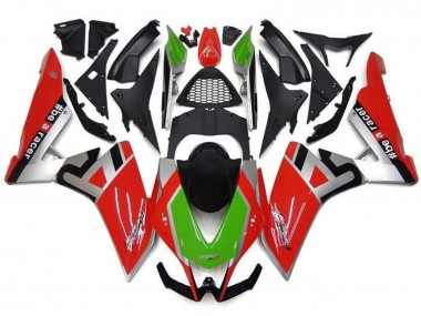 Carenagens Moto Aprilia RSV4 1000 2009-2015 - Vermelho Prata Verde Preto