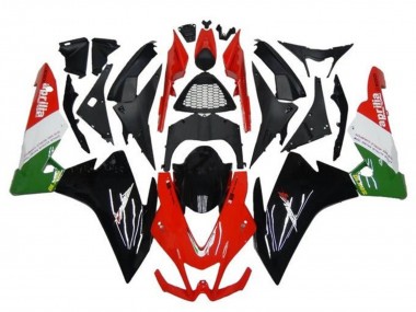 Carenagens Moto Aprilia RSV4 1000 2009-2015 - Vermelho Preto Verde Branco