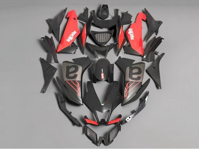 Carenagens Moto Aprilia RSV4 1000 2009-2015 - Preto Fosco Vermelho Cinzento