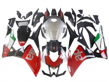 Carenagem Moto Aprilia RSV4 1000 2016-2020 - Vermelho Prata Preto Verde
