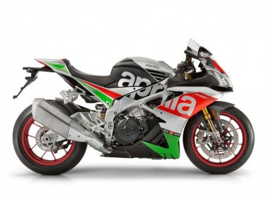 Carenagem Moto Aprilia RSV4 1000 2016-2020 - Prata Vermelho Preto Verde