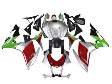 Kits Carenagem Moto Aprilia RSV4 1000 2016-2020 - Prata Vermelho Preto Verde