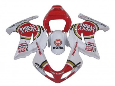 Carenagens Moto Suzuki SV650 2003-2013 - Branco Vermelho Lucky Strike