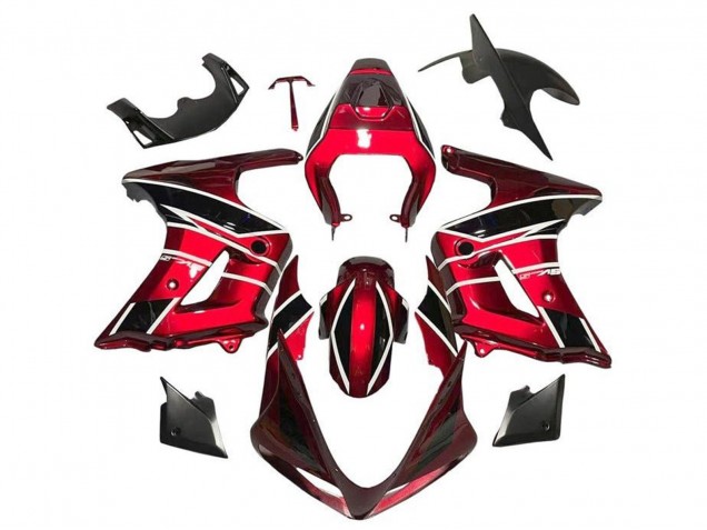 Carenagens Moto Suzuki SV650 2003-2013 - Vermelho Preto Branco Listra