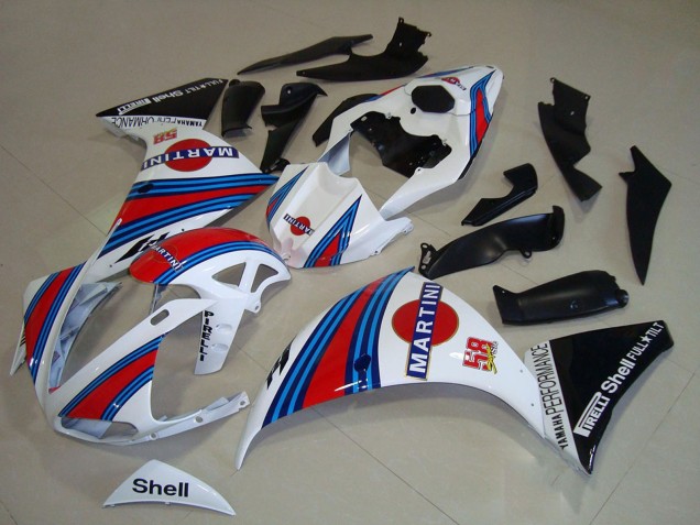 Carenagens Moto Yamaha YZF R1 2009-2011 - Branco Azul Vermelho Preto Martini