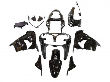Carenagens Moto Kawasaki ZX9R 2000-2001 - Preto Brilhante Branco Decal