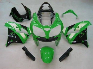 Carenagem Moto Kawasaki ZX9R 2002-2003 - Verde Branco Preto