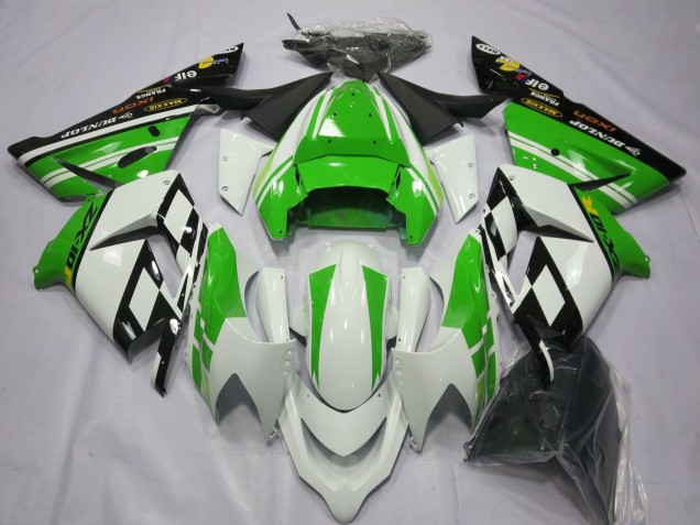 Carenagens Moto Kawasaki ZX10R 2004-2005 - Branco Verde