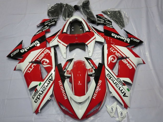 Carenagens Moto Kawasaki ZX10R 2006-2007 - Branco Vermelho Preto Amauda 883 Heidron