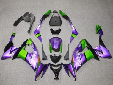 Carenagens Moto Kawasaki ZX10R 2008-2010 - Roxo Verde Preto Evangelion