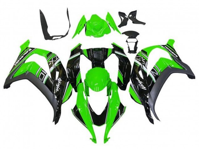 Carenagens Moto Kawasaki ZX10R 2016-2020 - Verde Preto Cinzento