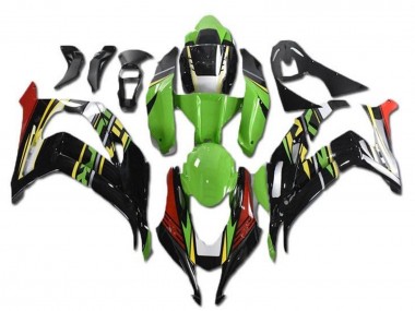 Carenagens Moto Kawasaki ZX10R 2016-2020 - Verde Vermelho Amarelo Preto