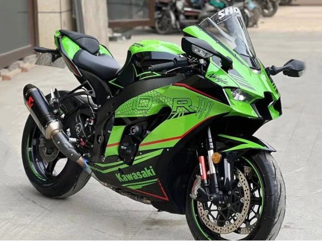 Carenagens Moto Kawasaki ZX10R 2021-2026 - Verde Preto Vermelho Listra