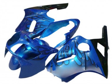 Carenagens Moto Kawasaki ZX12R 2000-2001 - Azul Preto Chama