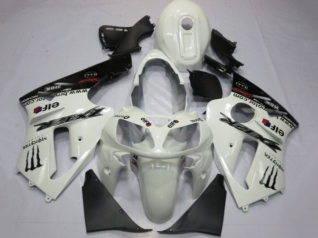 Carenagens Moto Kawasaki ZX12R 2000-2001 - Branco Pérola Preto Elf Monstro Energy