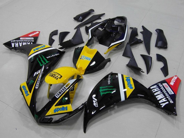 Carenagens Moto Yamaha YZF R1 2012-2014 - Amarelo Branco Preto Vermelho Verde Monstro