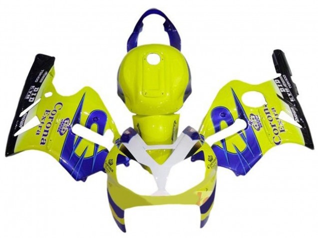 Carenagens Moto Kawasaki ZX12R 2000-2001 - Amarelo Branco Azul Corona Extra