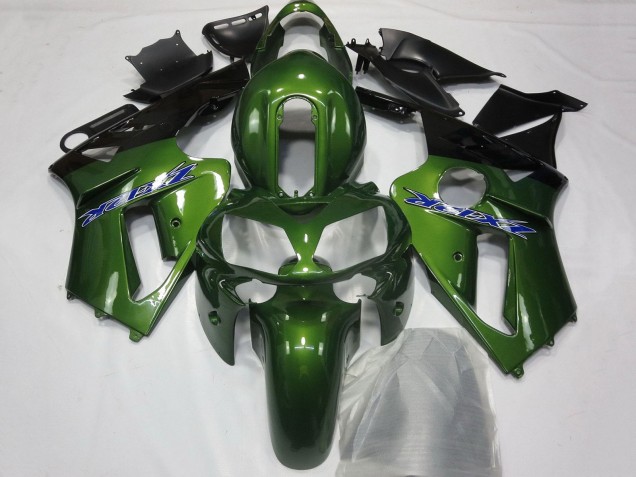 Carenagens Moto Kawasaki ZX12R 2000-2001 - Verde Escuro Preto Azul