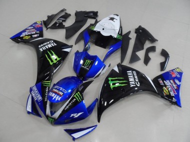 Carenagens Moto Yamaha YZF R1 2012-2014 - Branco Azul Preto Brilhante Verde Graves Yamalube Monstro